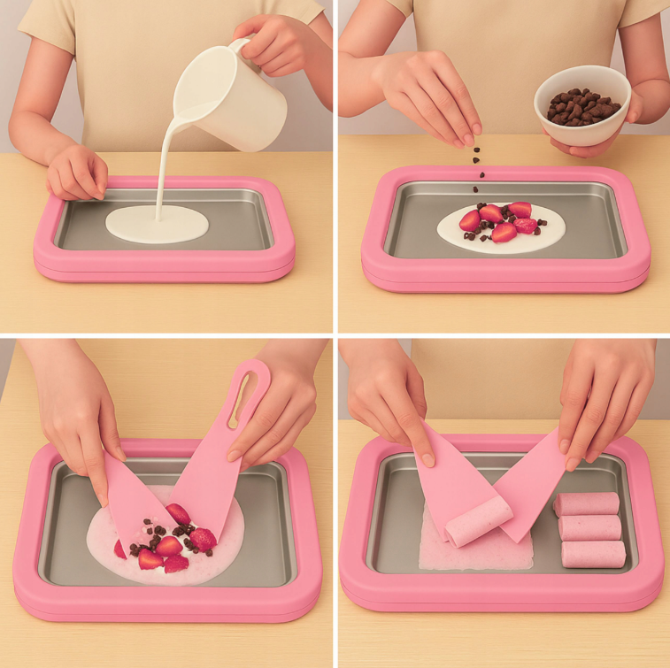 EisRollen™ Gefrierform für Eiscreme